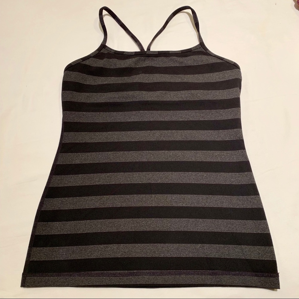 Lululemon Black and Gray Workout Tank